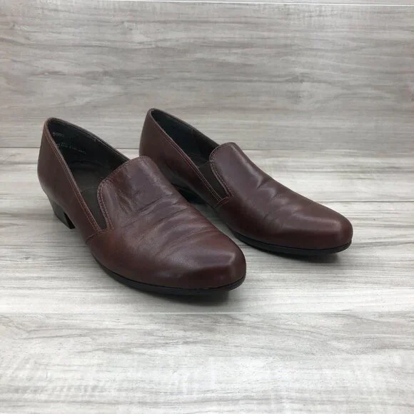 Munro American Brown Leather Suede Penny Loafers Classic Comfort Heels Size 9N MUNRO American Brown Suede Penny Loafers Women main image 4
